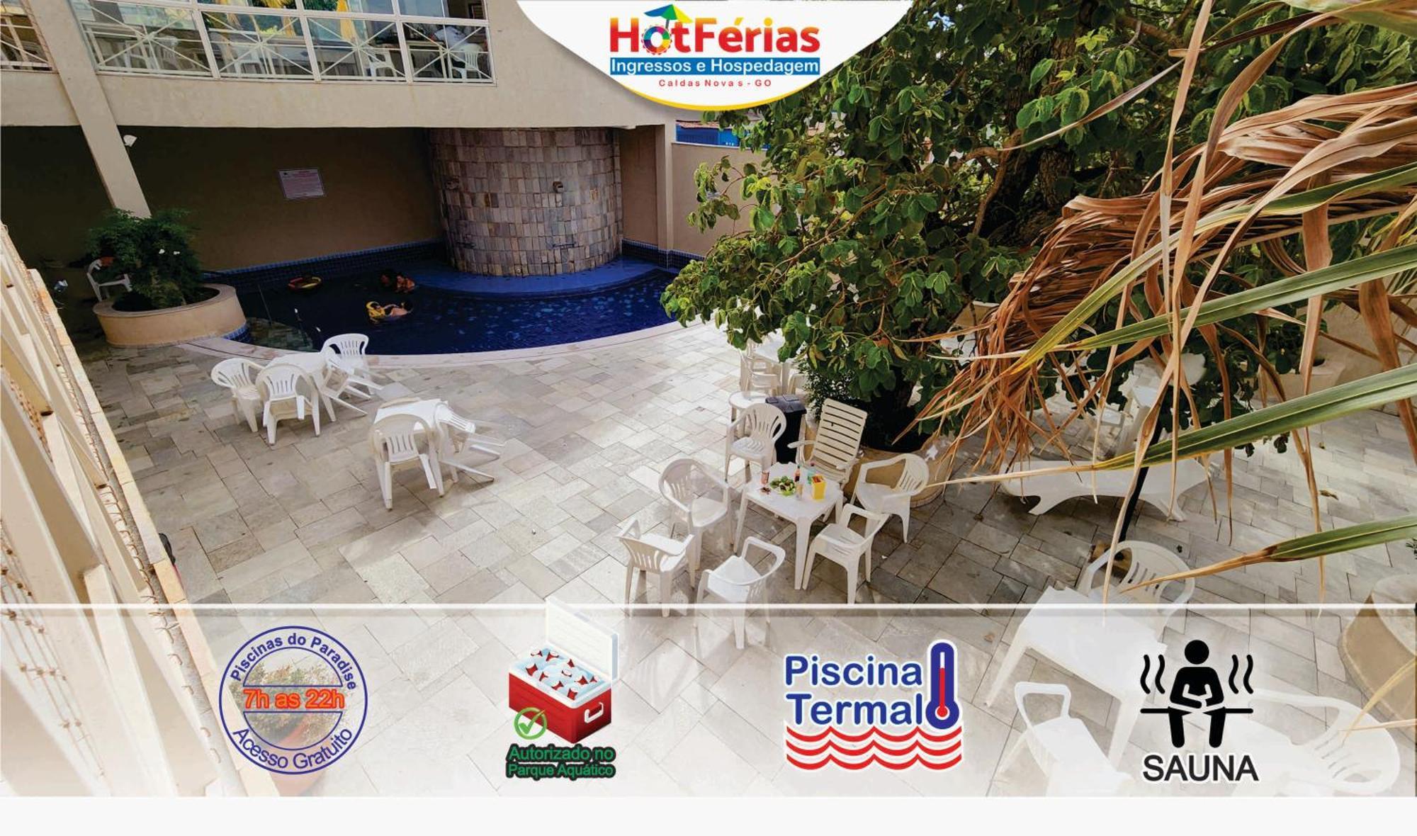 Flat Paradise, Piscinas Termais, Proximo Ao Centro - Hotferias カルダス・ノバス エクステリア 写真