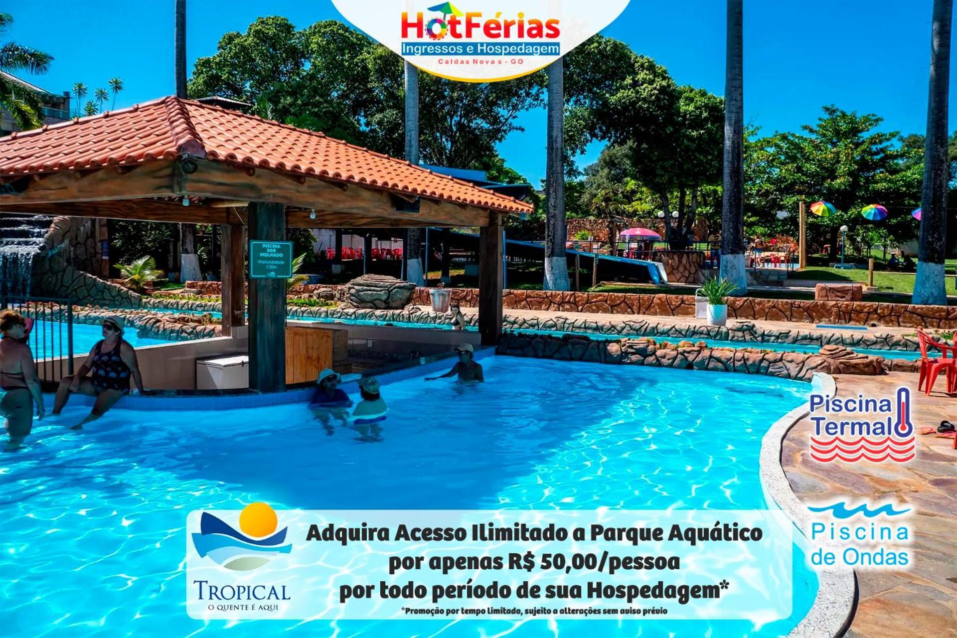 Flat Paradise, Piscinas Termais, Proximo Ao Centro - Hotferias カルダス・ノバス エクステリア 写真